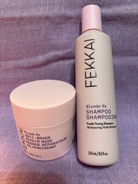 Fekkai Blonde Rx Purple Toning Shampoo + Anti‑Brass Repair Mask Set NEW!